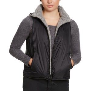 Bass Outdoor Reversible Zip Vest Grey, Cozy Stand Collar, L